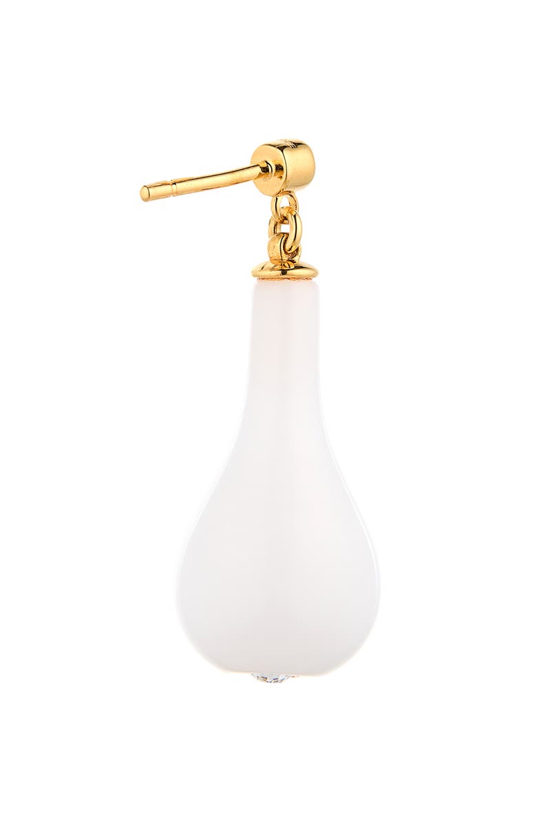 TOTEME Stone Drop Earrings, Alternate, color, White/ Gold