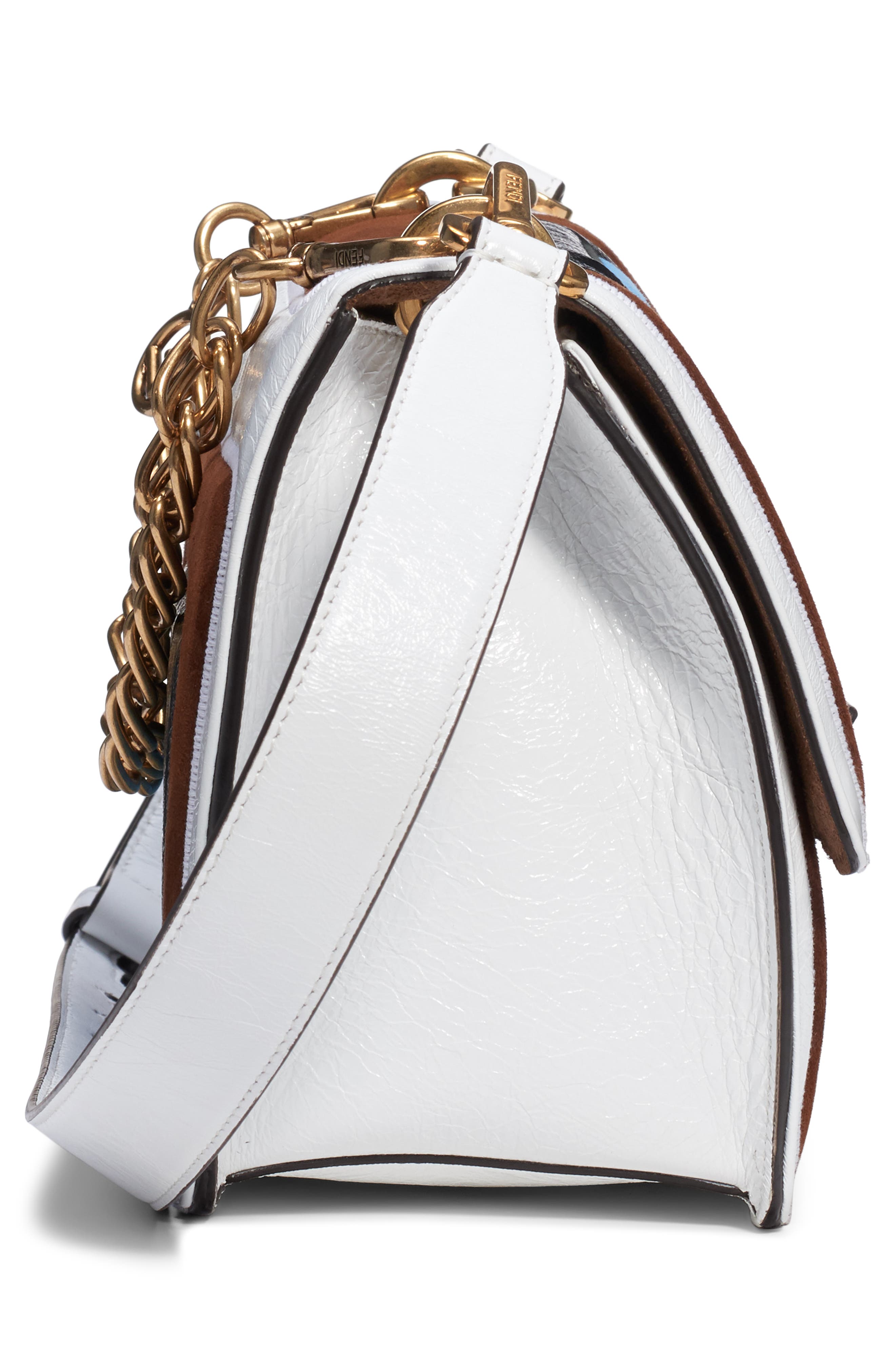 Fendi Kan U Colorblock Lambskin Shoulder Bag, Alternate, color, 