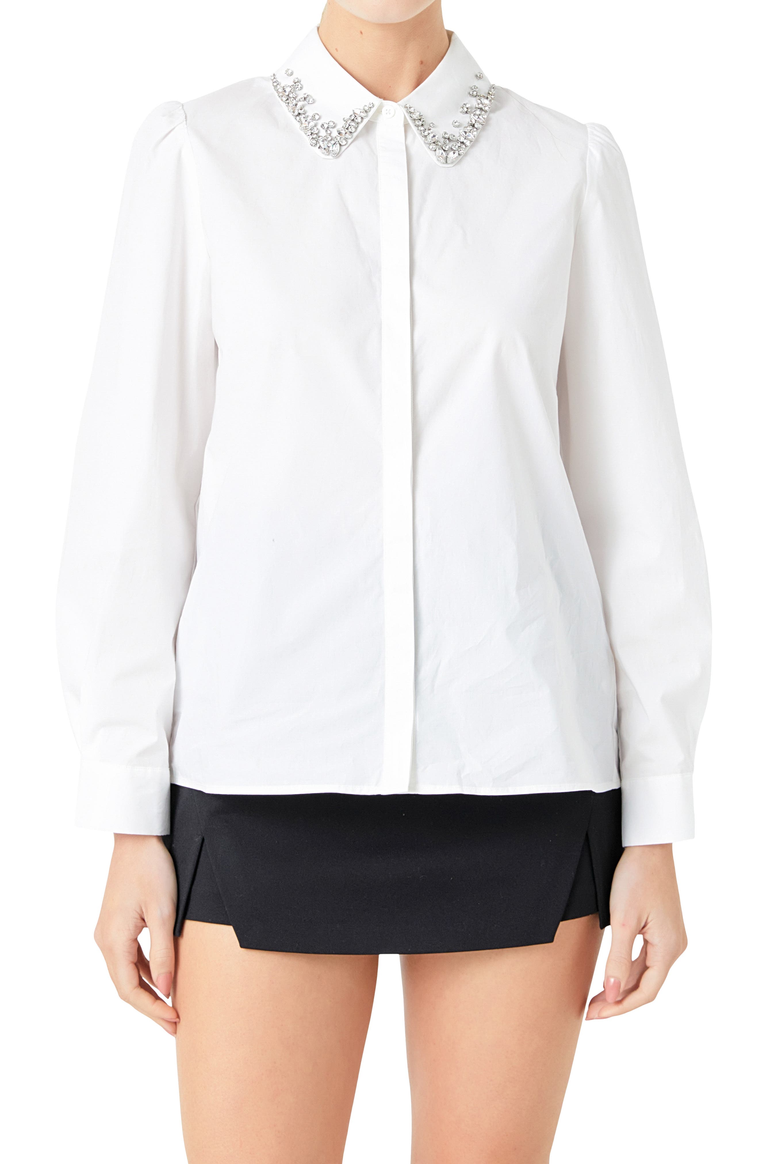 Rose Print Button-Up Shirt