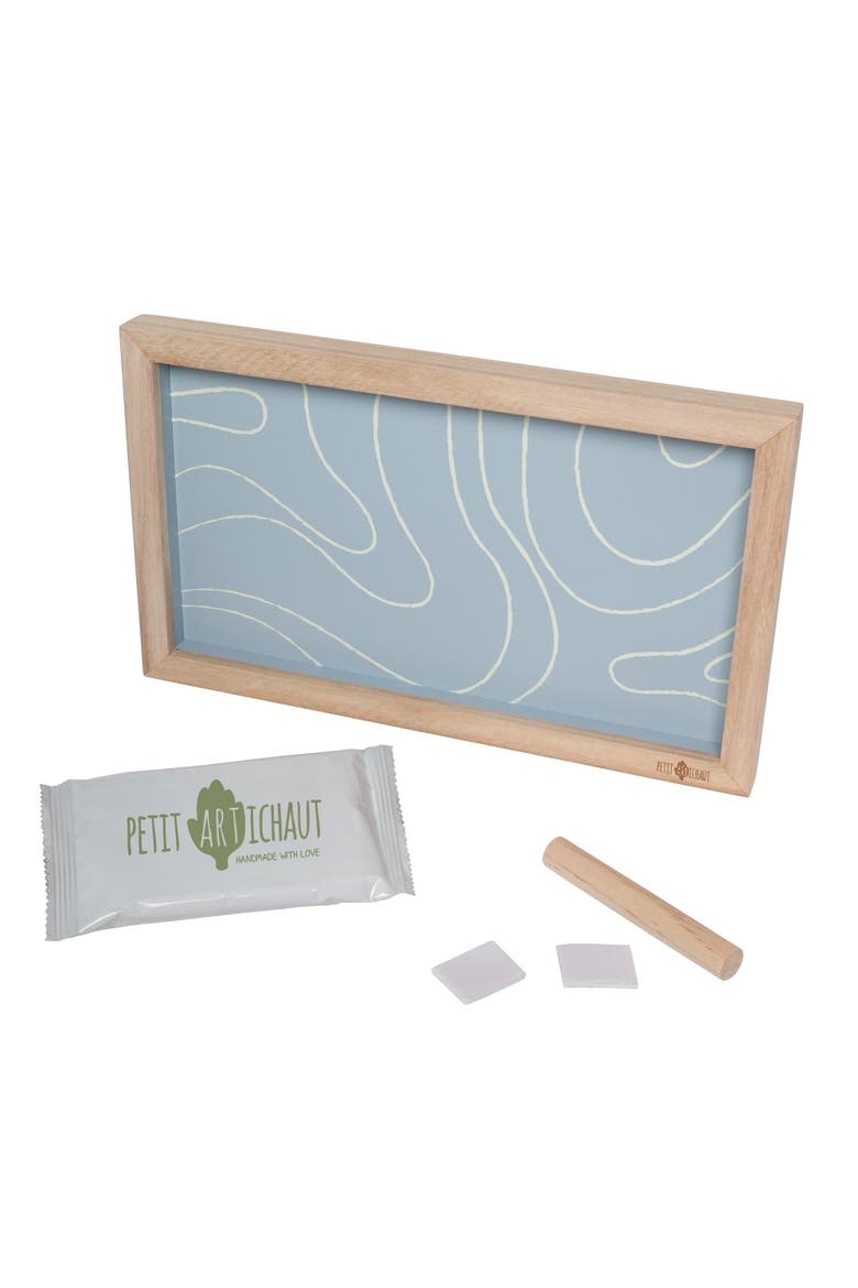 2 Prints - Baby Imprint & Photo Frame, Twin Keepsake Frame, Alternate, color, Blue Abstract