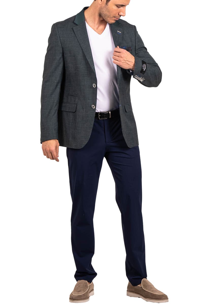 Maceoo Socrate Evo Resistance5 Check Virgin Wool, Silk & Linen Blazer, Alternate, color, 