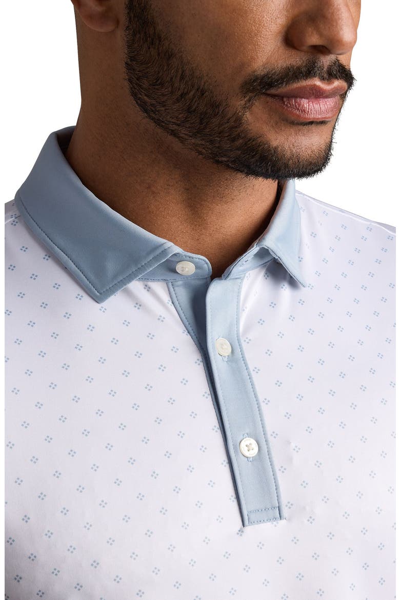 Drive Time Performance Polo, Alternate, color, ARCTIC BLUE FOULARD