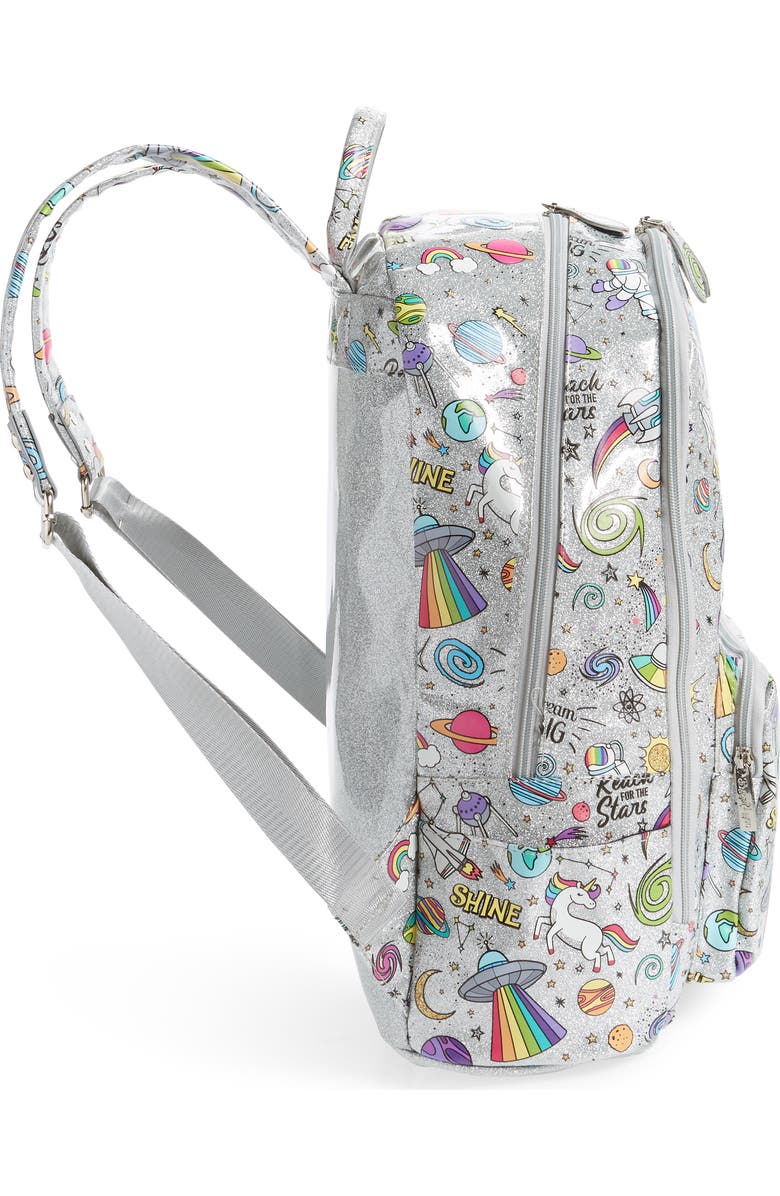 Bari Lynn Emoji Metallic Backpack, Alternate, color,