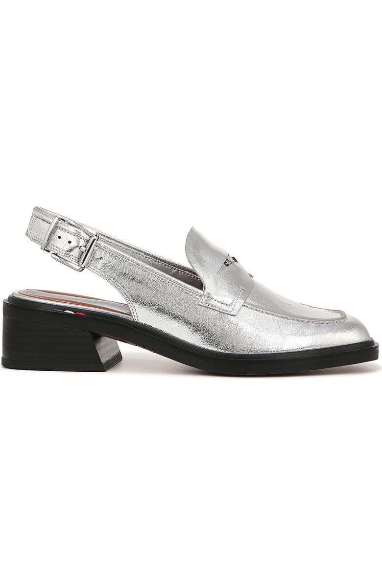 Franco Sarto Giada Slingback Loafer Pump, Alternate, color, Silver
