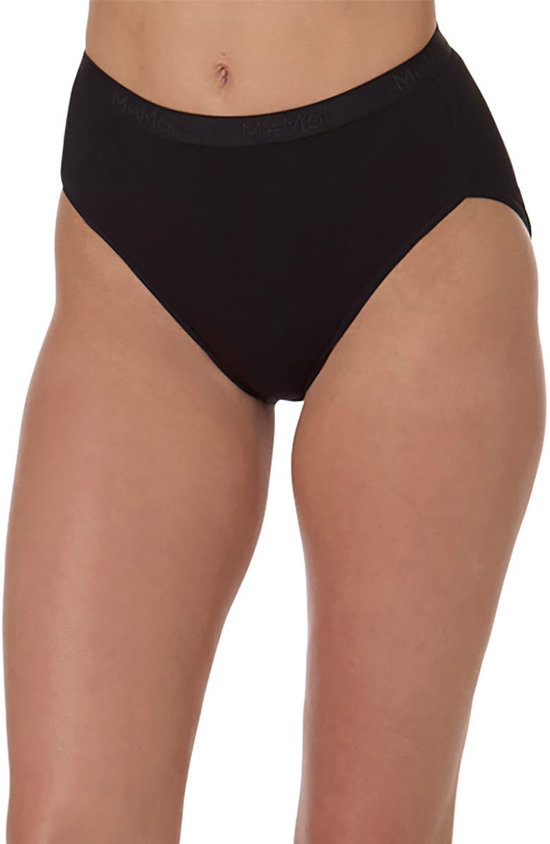 MeMoi Seamless Rib 3-Pack Briefs, Main, color, Black