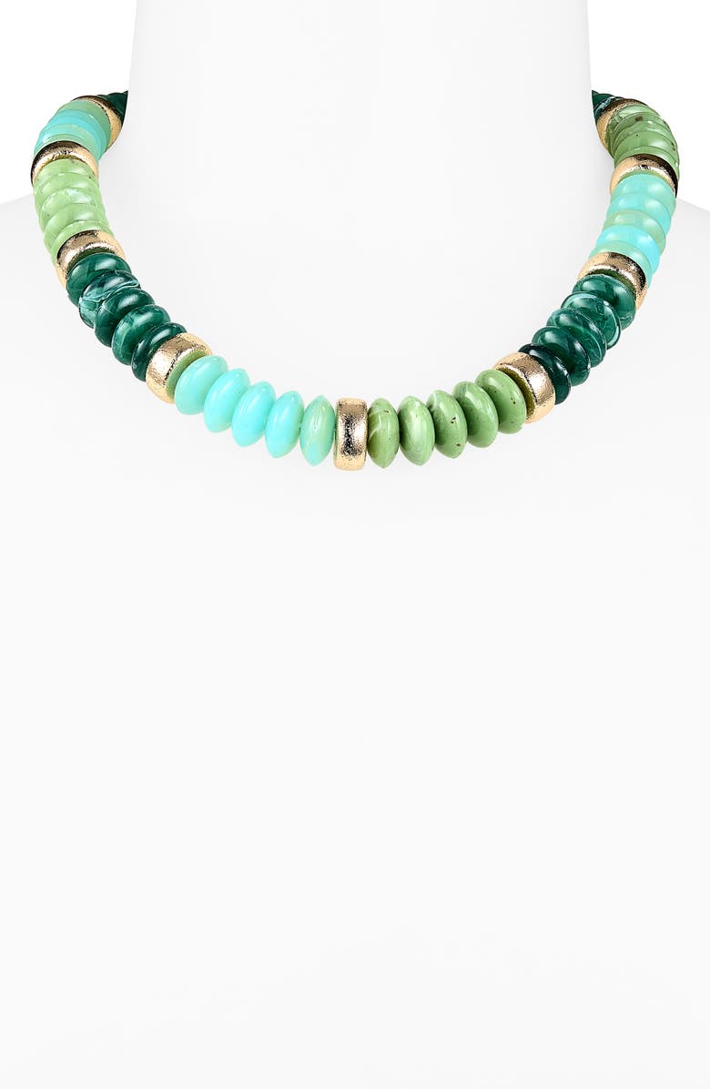 NATASHA Beaded Collar Necklace, Alternate, color, Blue/ Turquoise