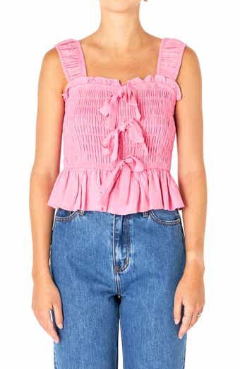 Endless Rose Bow Smocked Top