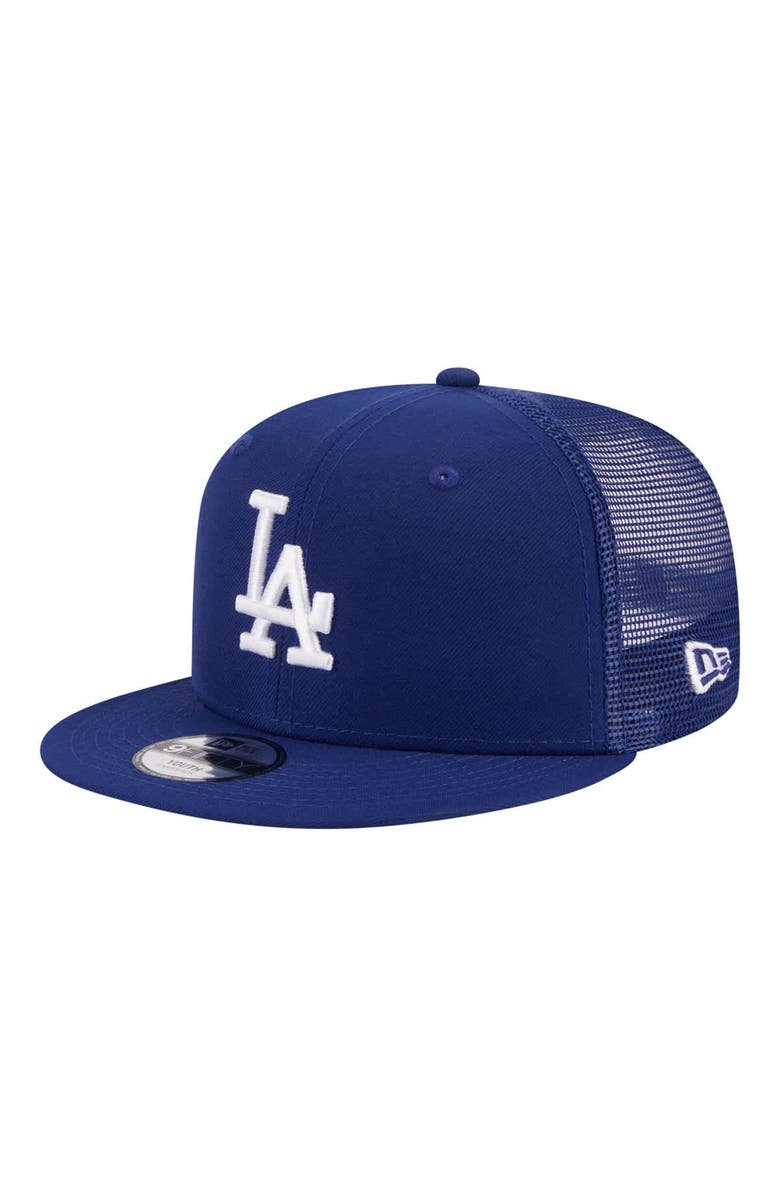 New Era Youth New Era  Royal Los Angeles Dodgers 9FIFTY Trucker Snapback Hat, Main, color, Royal
