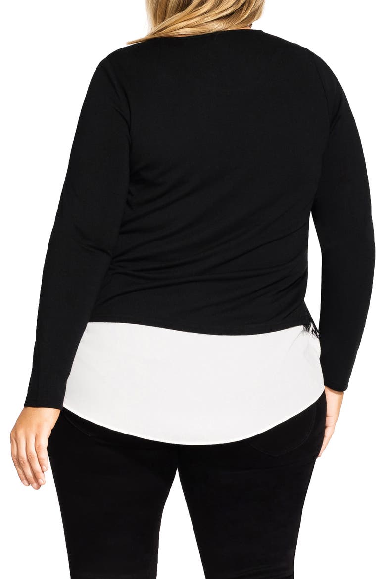 Effortless Top, Alternate, color, BLACK / IVORY
