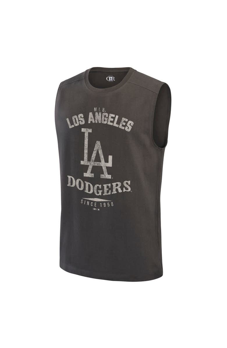 Darius Rucker Collection by Fanatics Men's Darius Rucker Collection by Fanatics Charcoal Los Angeles Dodgers Muscle Tank Top, Alternate, color, Charcoal