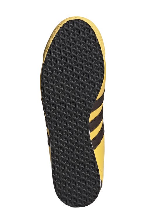 Adidas Originals Womens Super Yellow Dark Brown Italia 70s Leather Low-top Trainers In Yellow