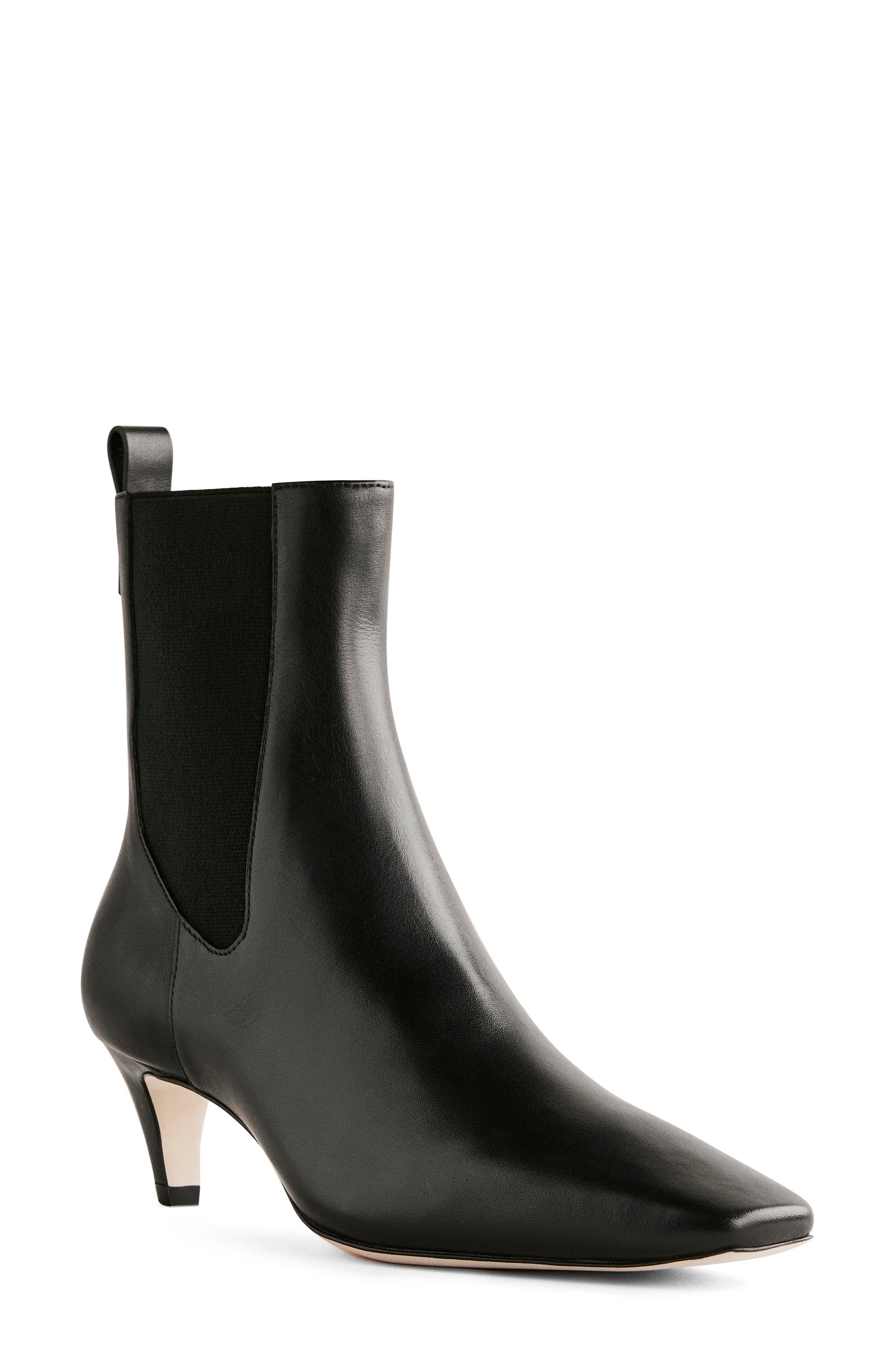 Reformation Roberta Chelsea Boot, Main, color, Black Leather