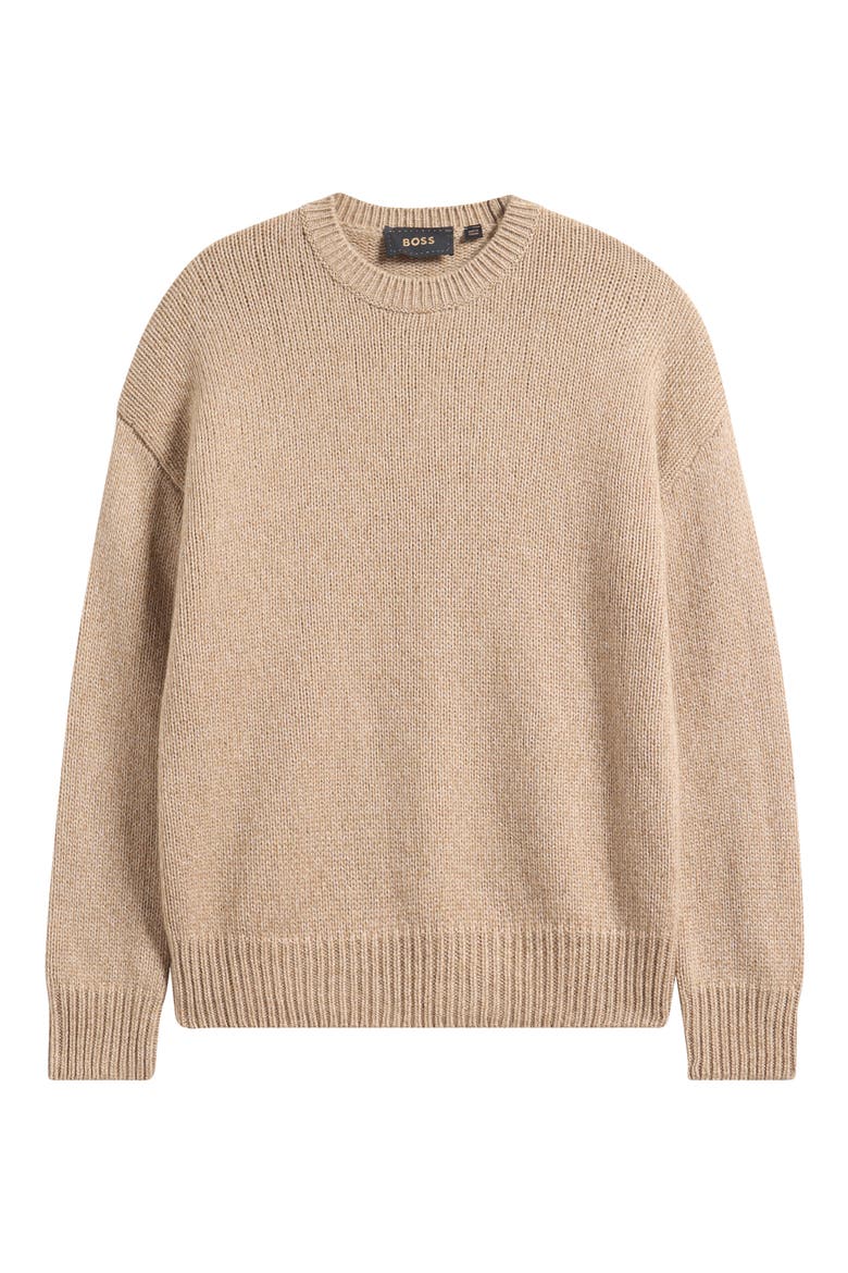 Hunter Cashmere & Cotton Sweater, Alternate, color, OPEN BEIGE