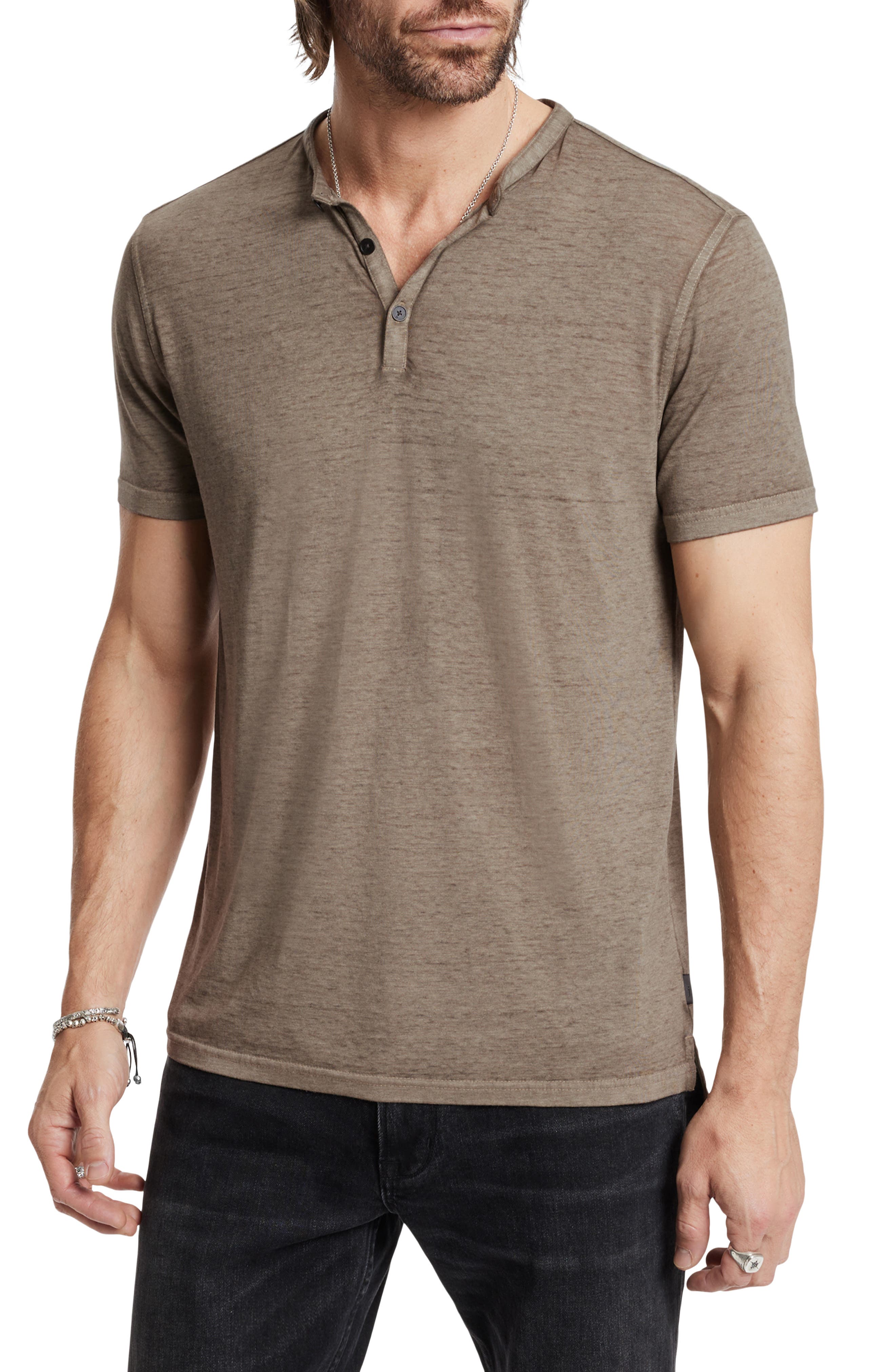 John Varvatos Duke Short Sleeve Slub Henley