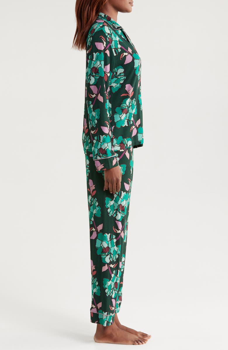 Alivia Sofia Print Pajamas, Alternate, color, Stained Glass Floral Emerald