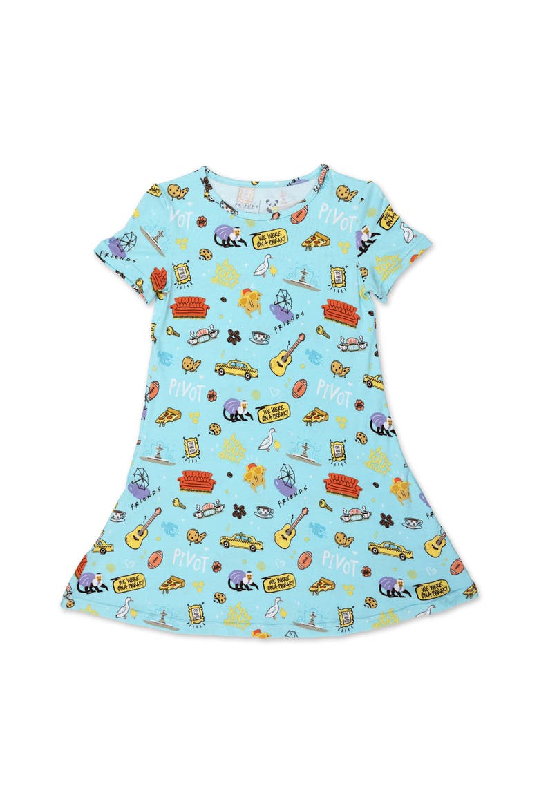 Kids' Friends Short Sleeve Dress, Main, color, Friends