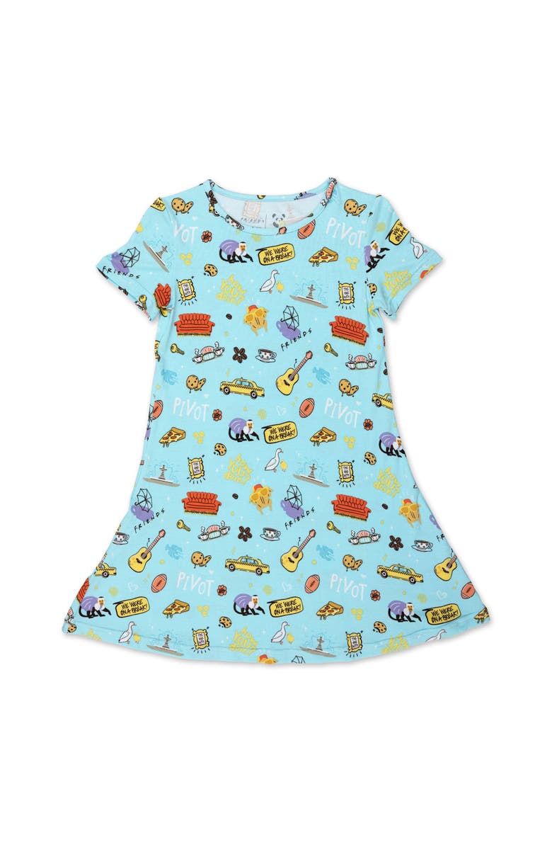 Bellabu Bear Kids' Friends Short Sleeve Dress, Main, color, Friends
