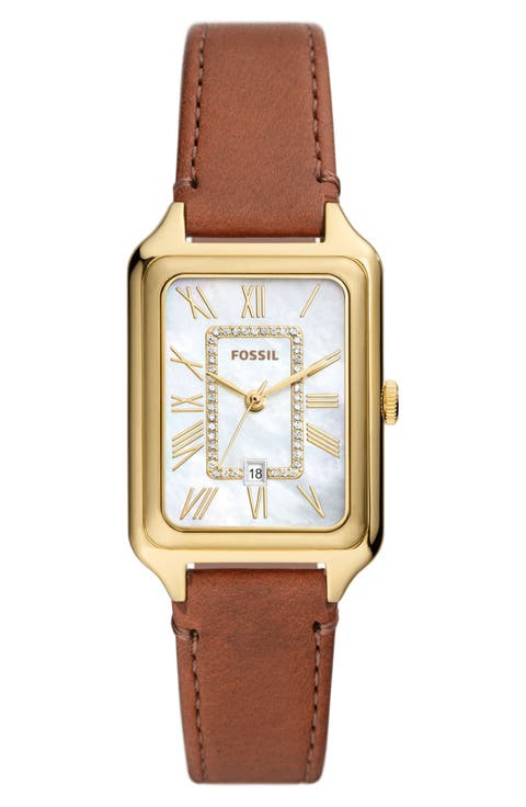 Raquel Leather Strap Watch, 26mm