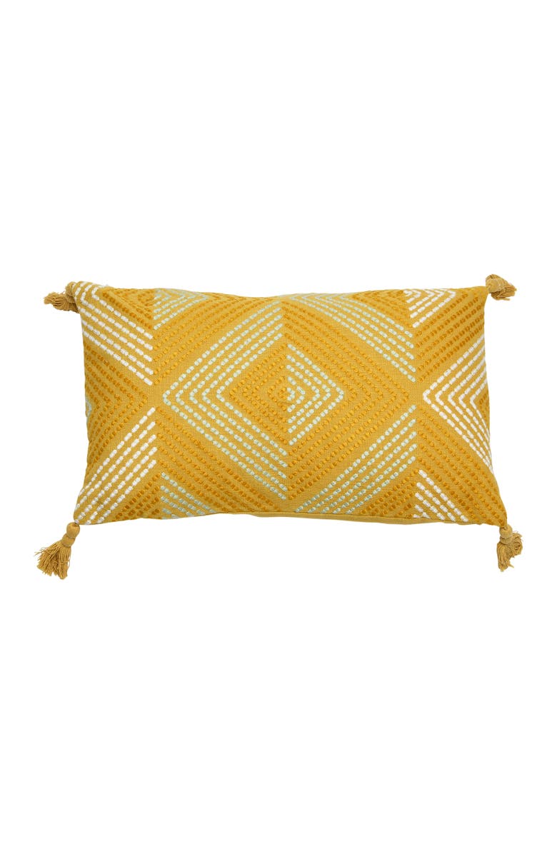 Storied Home Lumbar Pillow with Tassels, Main, color, 