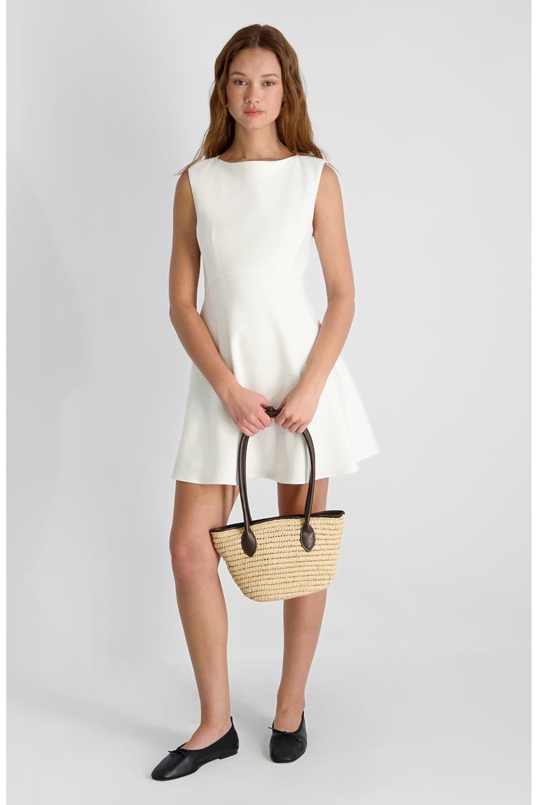 Whisper Fit & Flare Minidress, Alternate, color, SUMMER WHITE