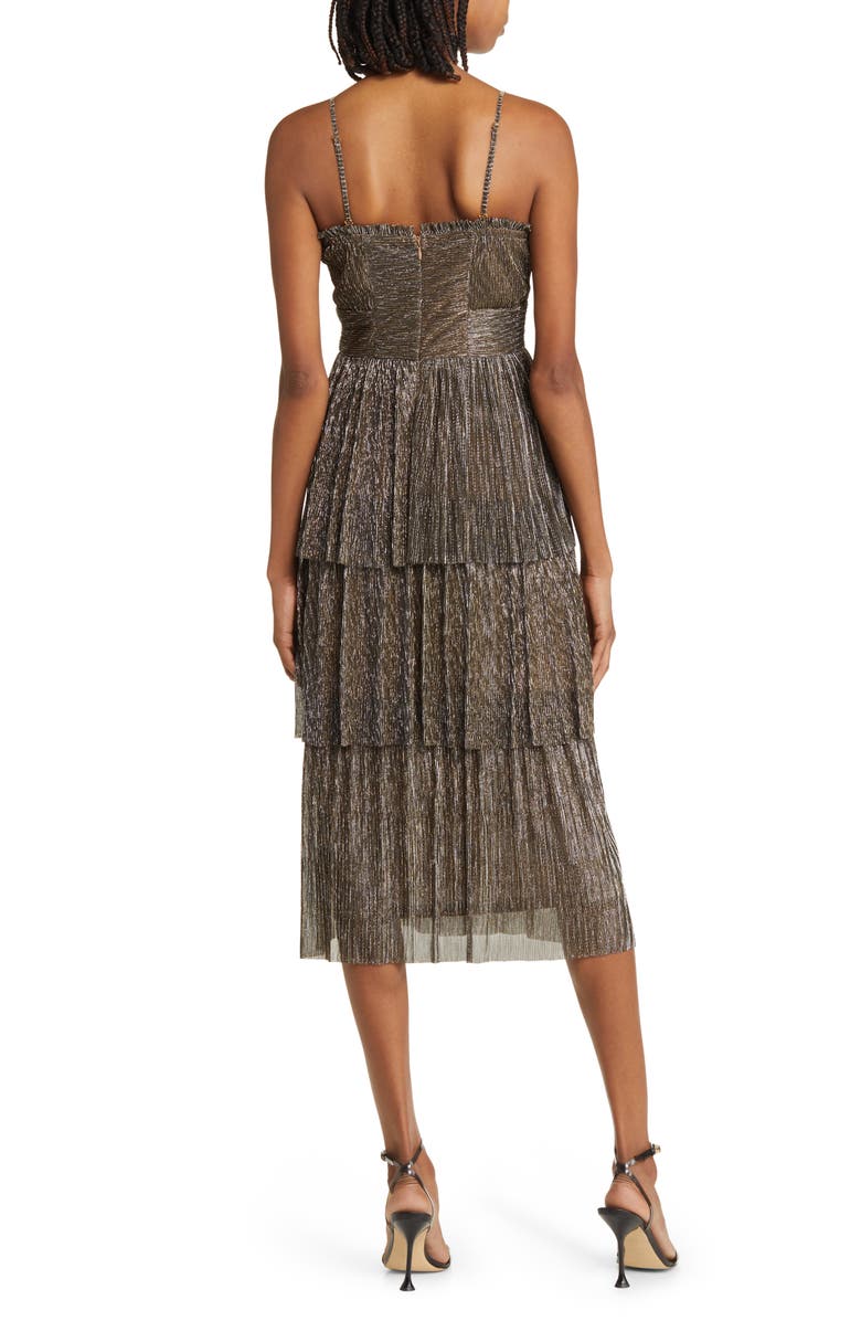 Lost + Wander Le Mysterieux Metallic Tiered Dress, Alternate, color,