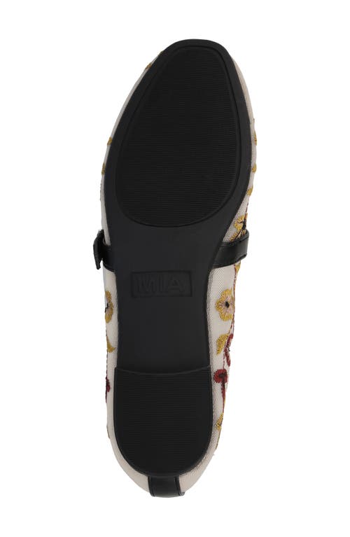 Mia Bluet Embroidered Mesh Mary Jane Flat