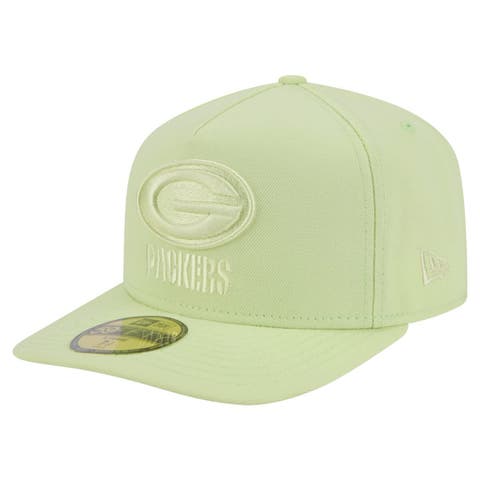Men's New Era Light Green Green Bay Packers Color Pack A-Frame 59FIFTY Fitted Hat
