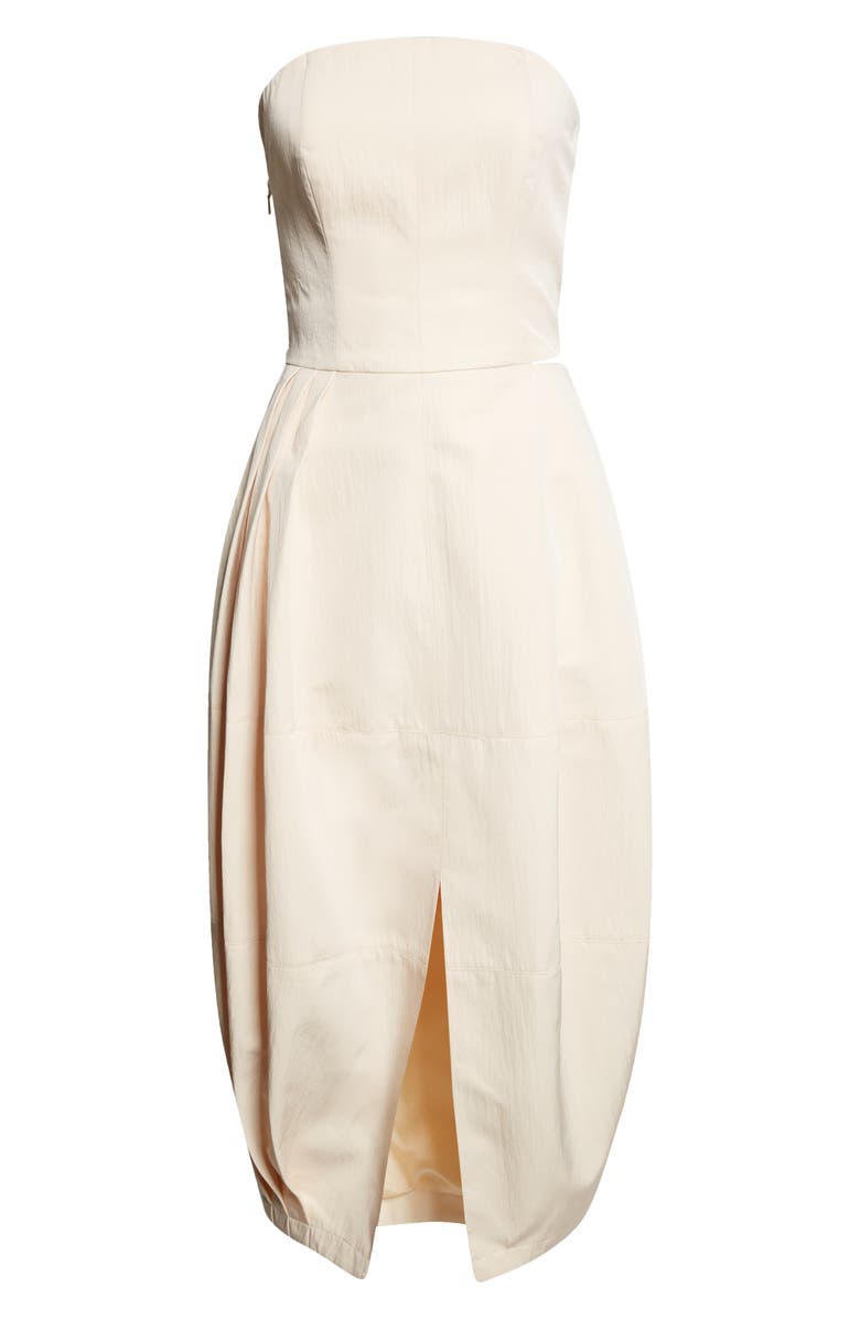 ISRAELLA KOBLA Senita Strapless Midi Dress, Alternate, color, Beige
