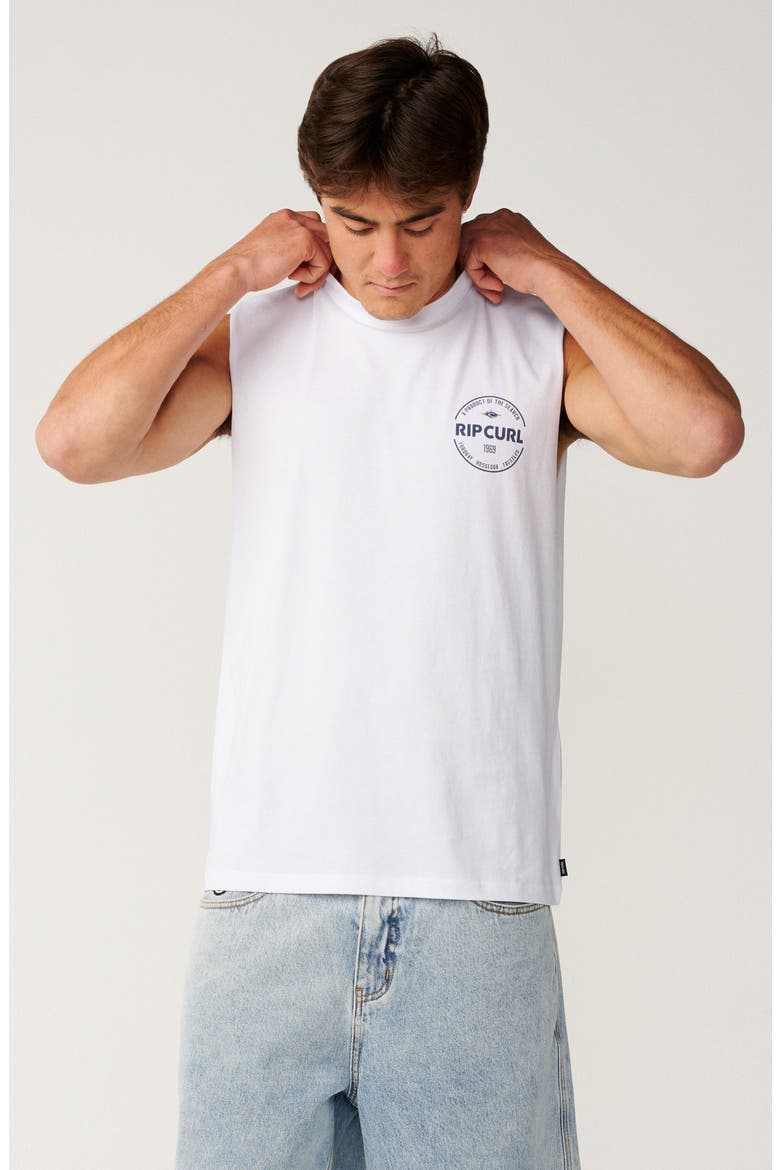 Staple Cotton Graphic Muscle T-Shirt, Alternate, color, WHITE