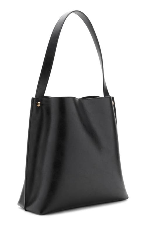 Mango Faux Leather Tote In Black