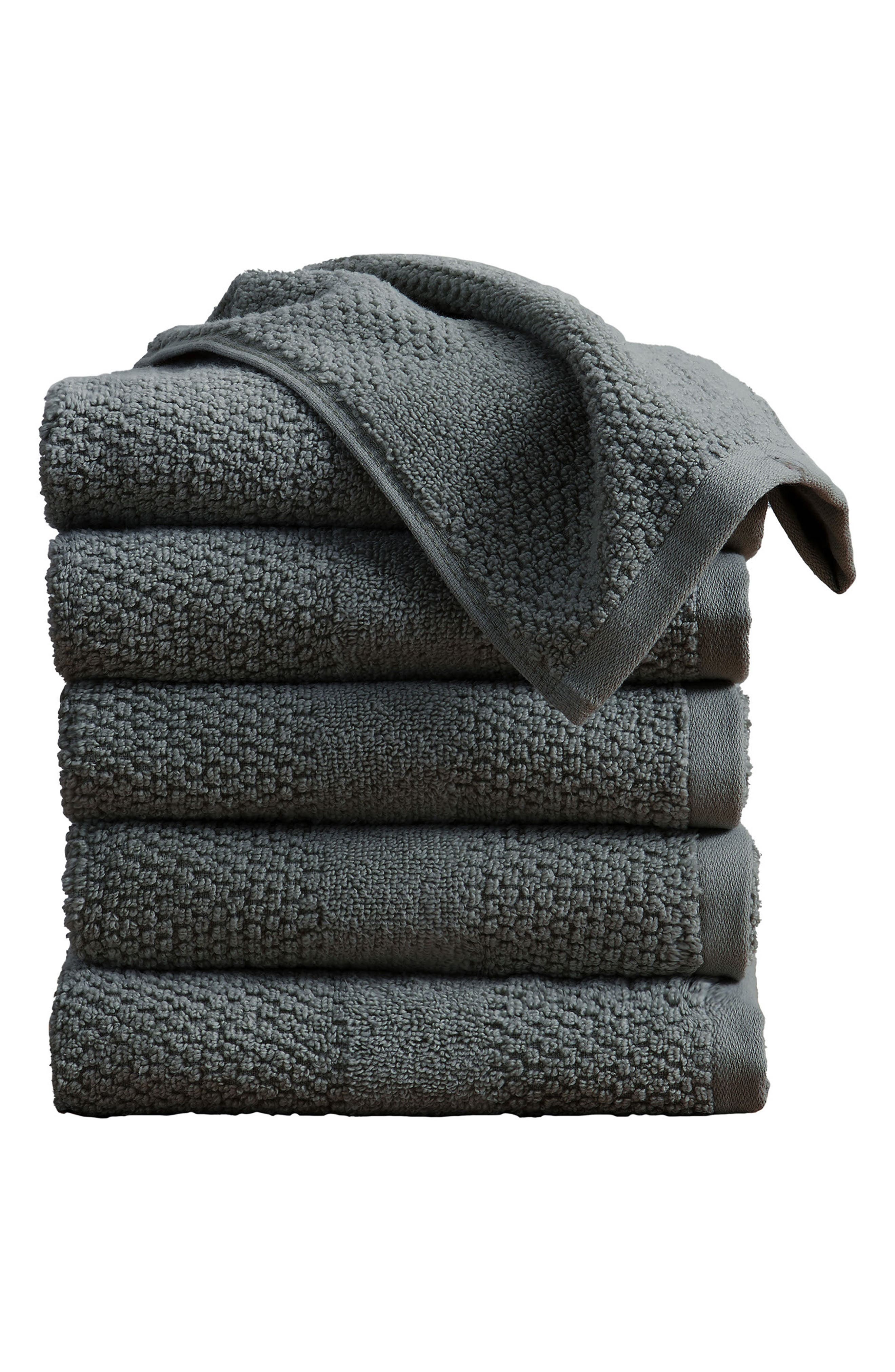 Woven & Weft Cotton Textured Weave 6-Piece Hand Towel Set