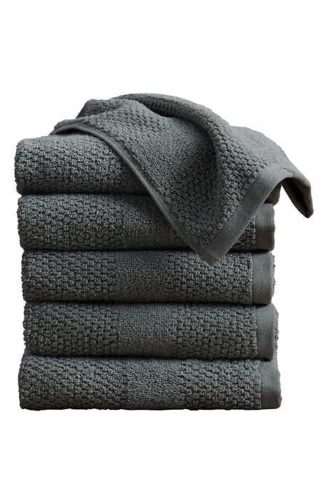 Woven & Weft Cotton Textured Weave 6-Piece Hand Towel Set