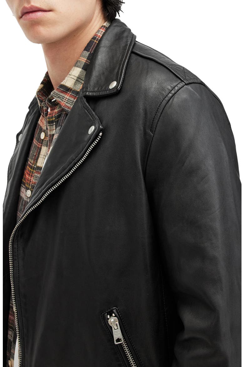 Milo Asymmetric Zip Leather Biker Jacket (Men) | Nordstrom