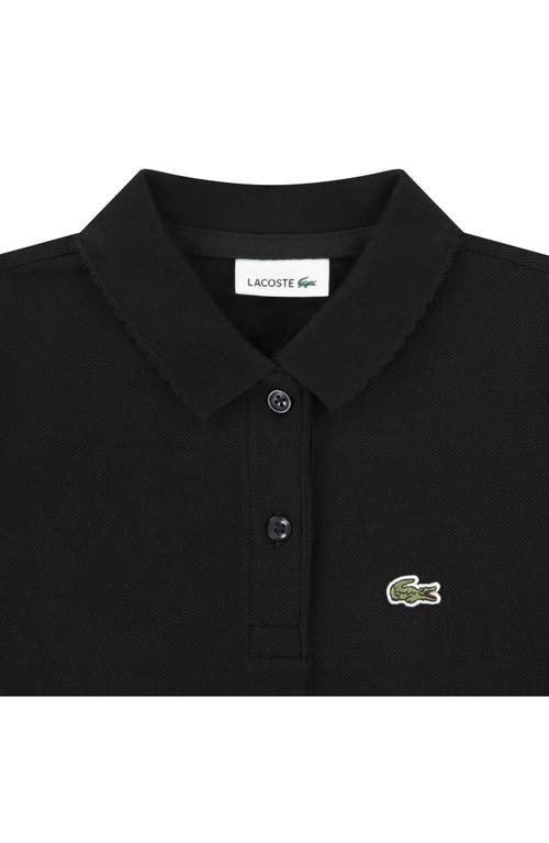 Lacoste Kids' Organic Cotton Piqué Polo In Black