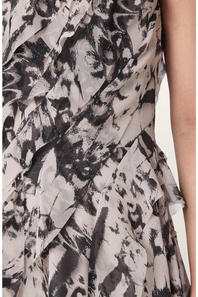 Angie Asymmetric Ruffle Dress, Alternate, color, WING CHALK WHITE