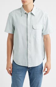 Madewell Allday Oxford Single Pocket Short Sleeve Button-Up Shirt