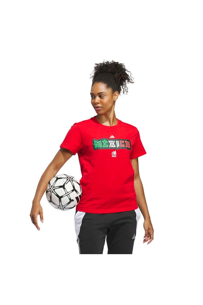 Women's adidas Red Mexico National Team Jersey Hook T-Shirt, Alternate, color, Red
