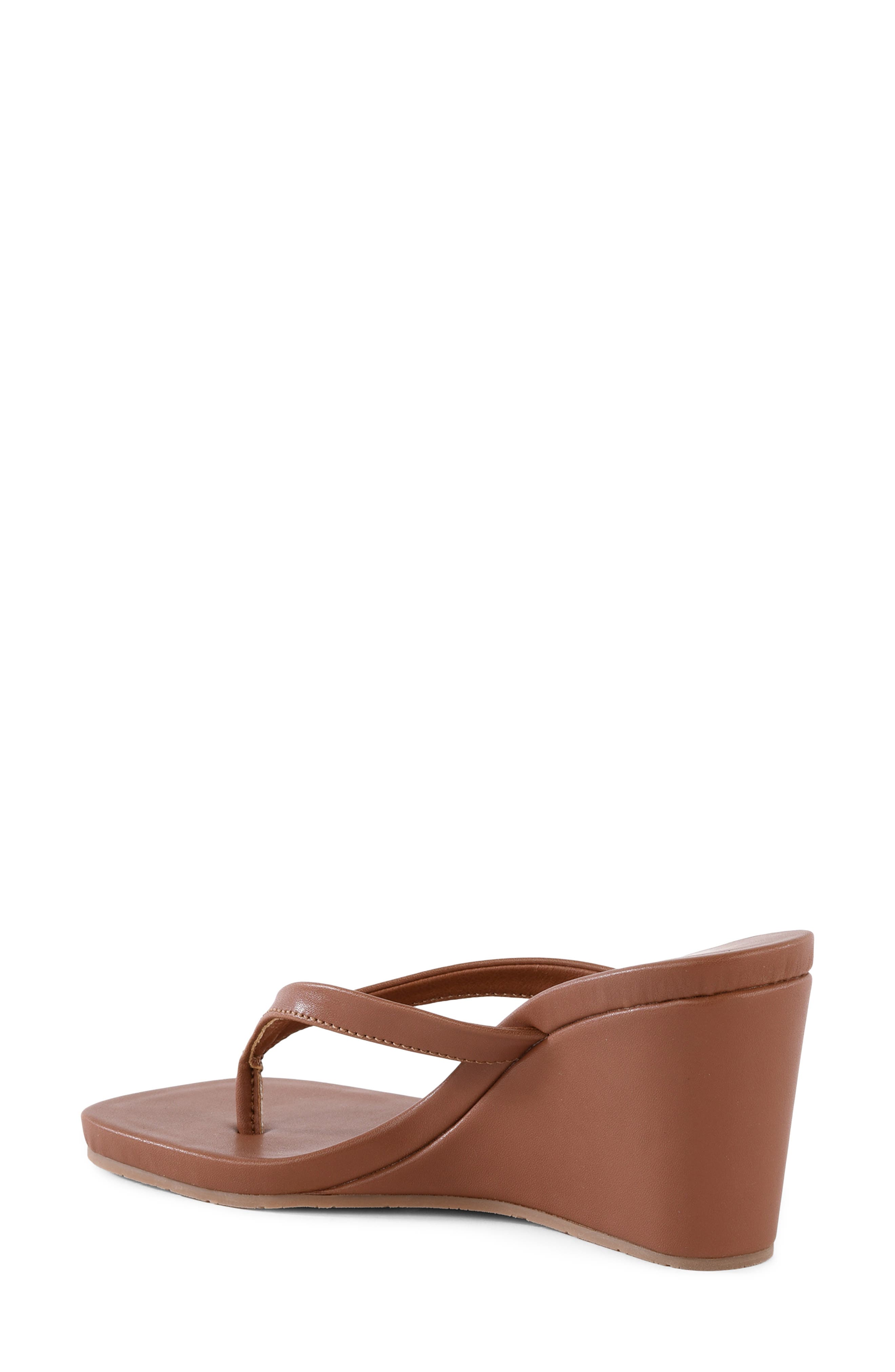 Uptown Wedge Flip Flop, Alternate, color, BROWN