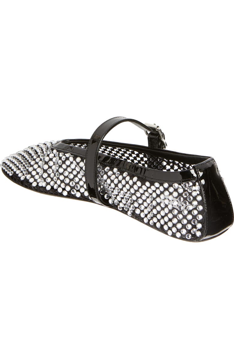 Alaïa Rhinestone Mesh Ballerina Flat, Alternate, color,