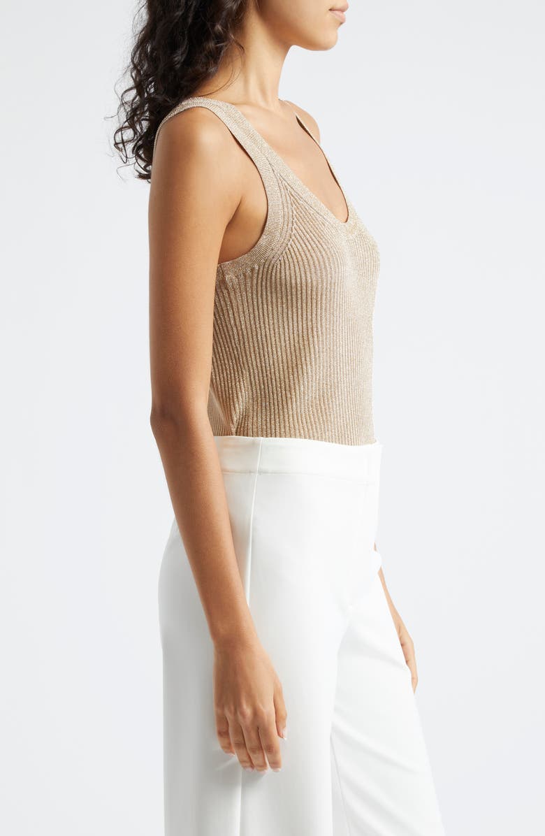 Reiss Imogen Metallic Sweater Tank, Alternate, color, Gold