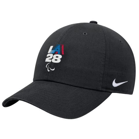 Youth Nike Black LA28 Summer Paralympics Retro Stripe Club Adjustable Hat