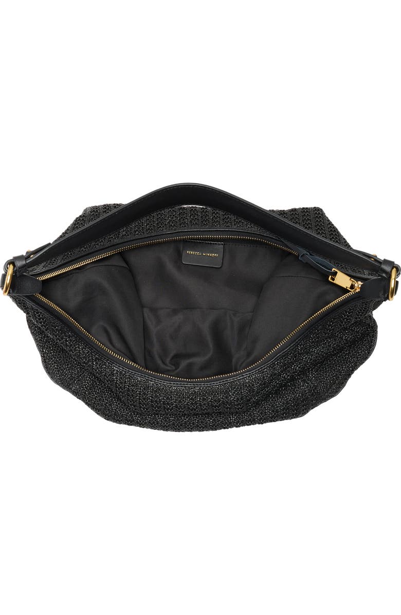 Rebecca Minkoff Darren Crescent Hobo Bag, Alternate, color, Black