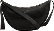 SANDRO Small leather hobo bag