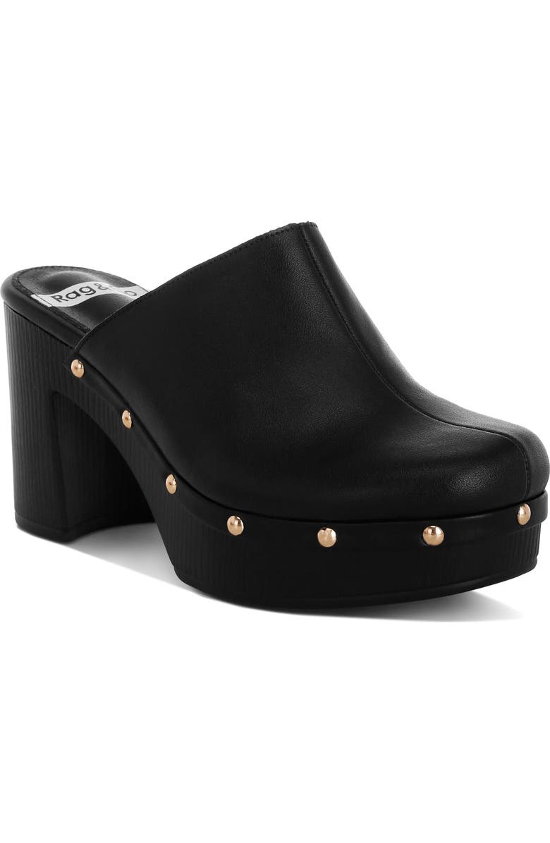Rag & Co Benji Block Heel Platform Clog, Main, color,