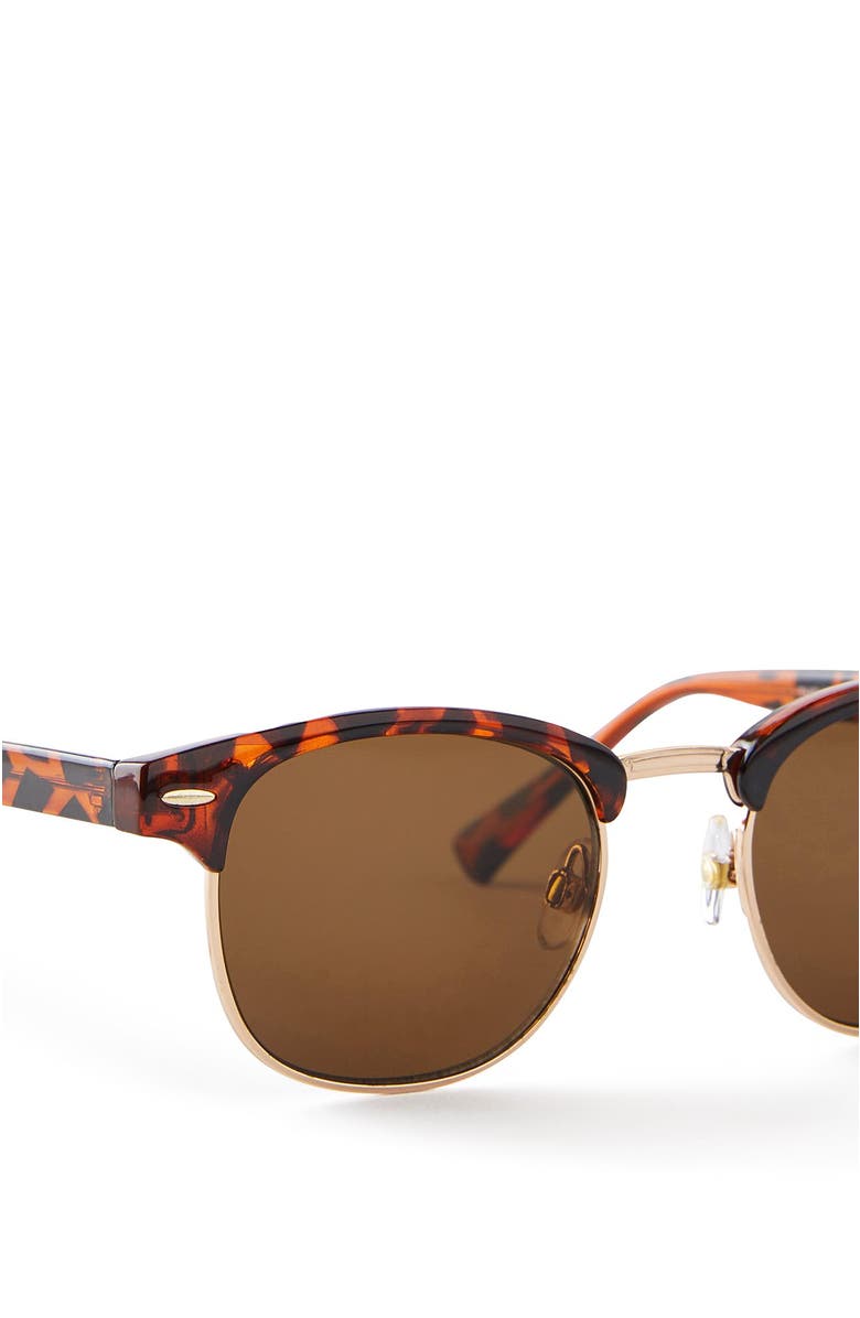 Cotton On Men's The Member Sunglasses, Alternate, color, Tort Brass Brown