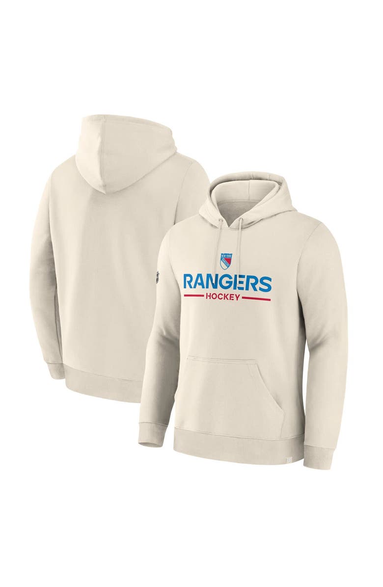 FANATICS Men's Fanatics Beige New York Rangers Centennial Fleece Hoodie, Main, color, Beige