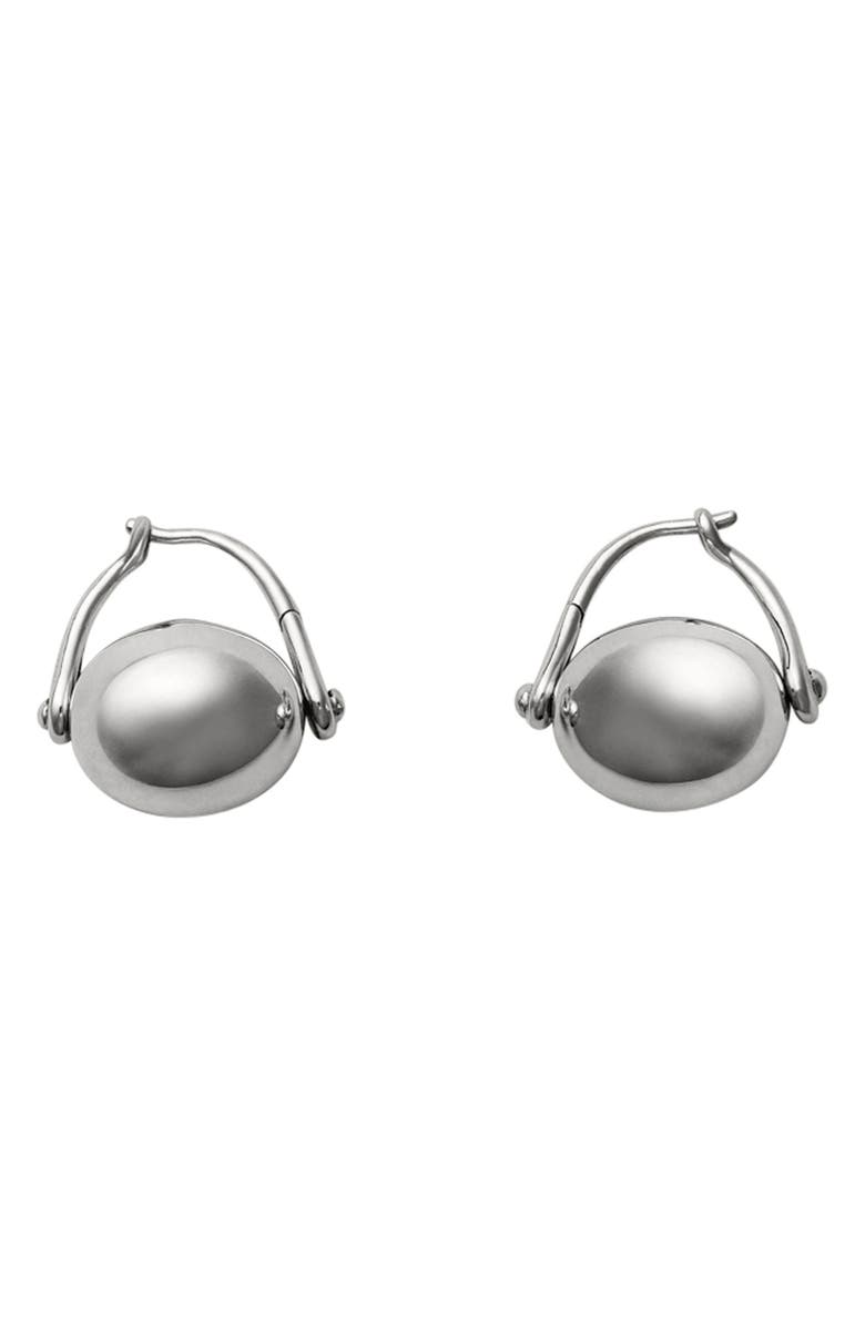 Annika Inez Ellipse Drop Earrings, Main, color, Silver