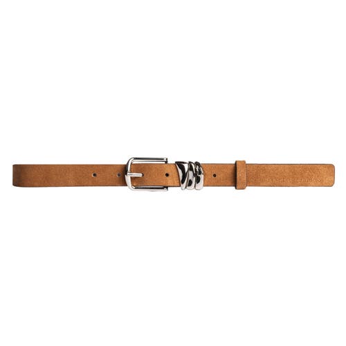 Black Suede Studio Boyfriend Belt In Tobacco