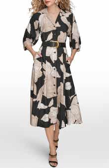 Floral Belted Shirtdress