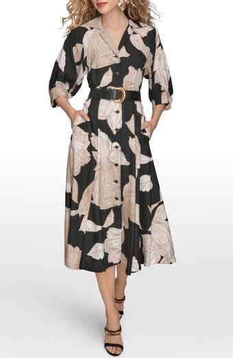 Floral Belted Shirtdress